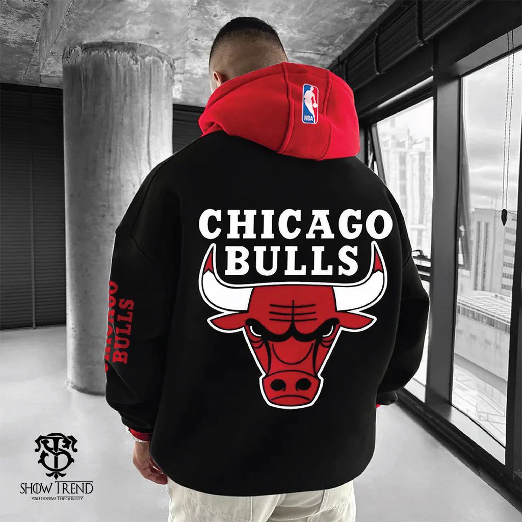 Printed Winter Oversize Hoodie, Soft Fabric with Modern Cozy Fit